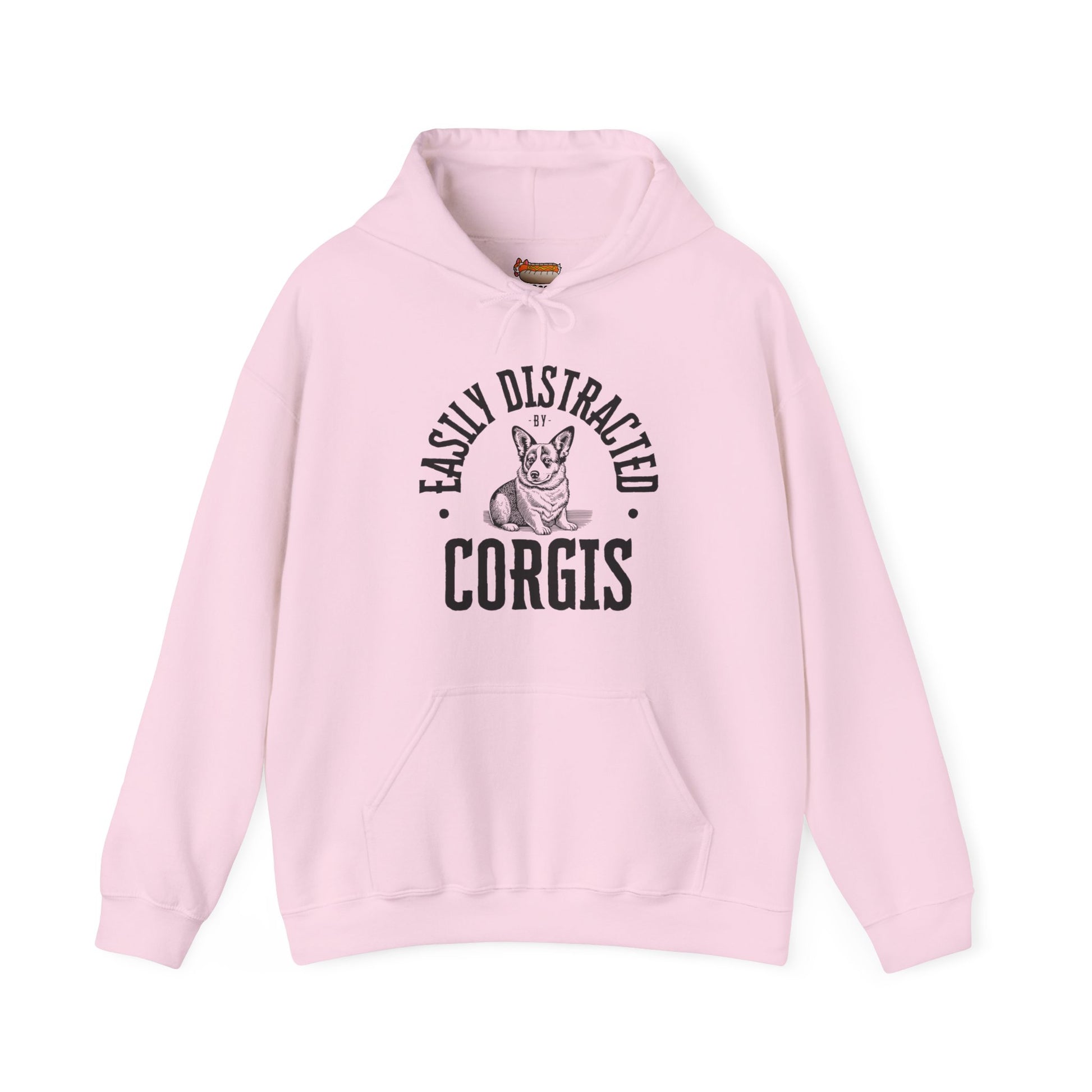 pink baby pastel corgi hoodie easily distracted women men sweatshirt shirt