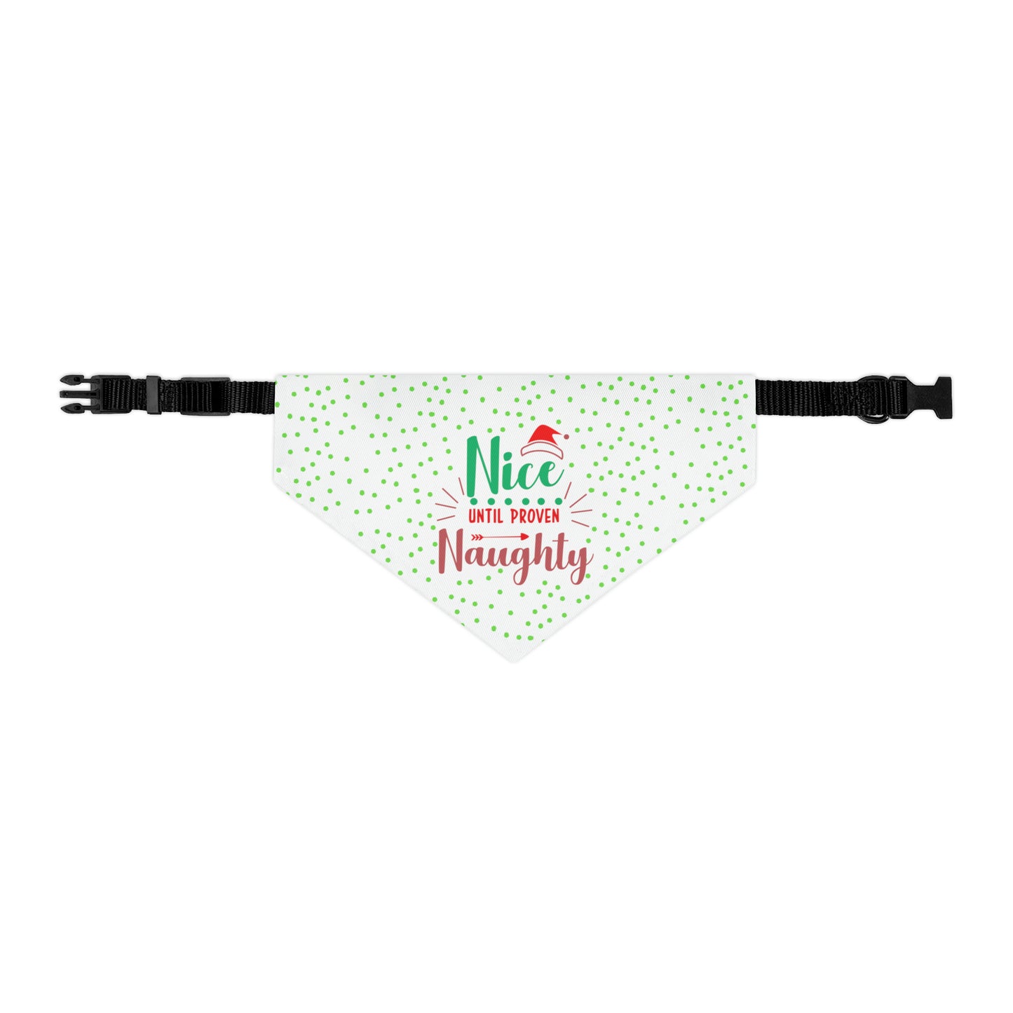 Nice or Naughty Dog & Cat Christmas Holiday Season Pet Bandana Collar