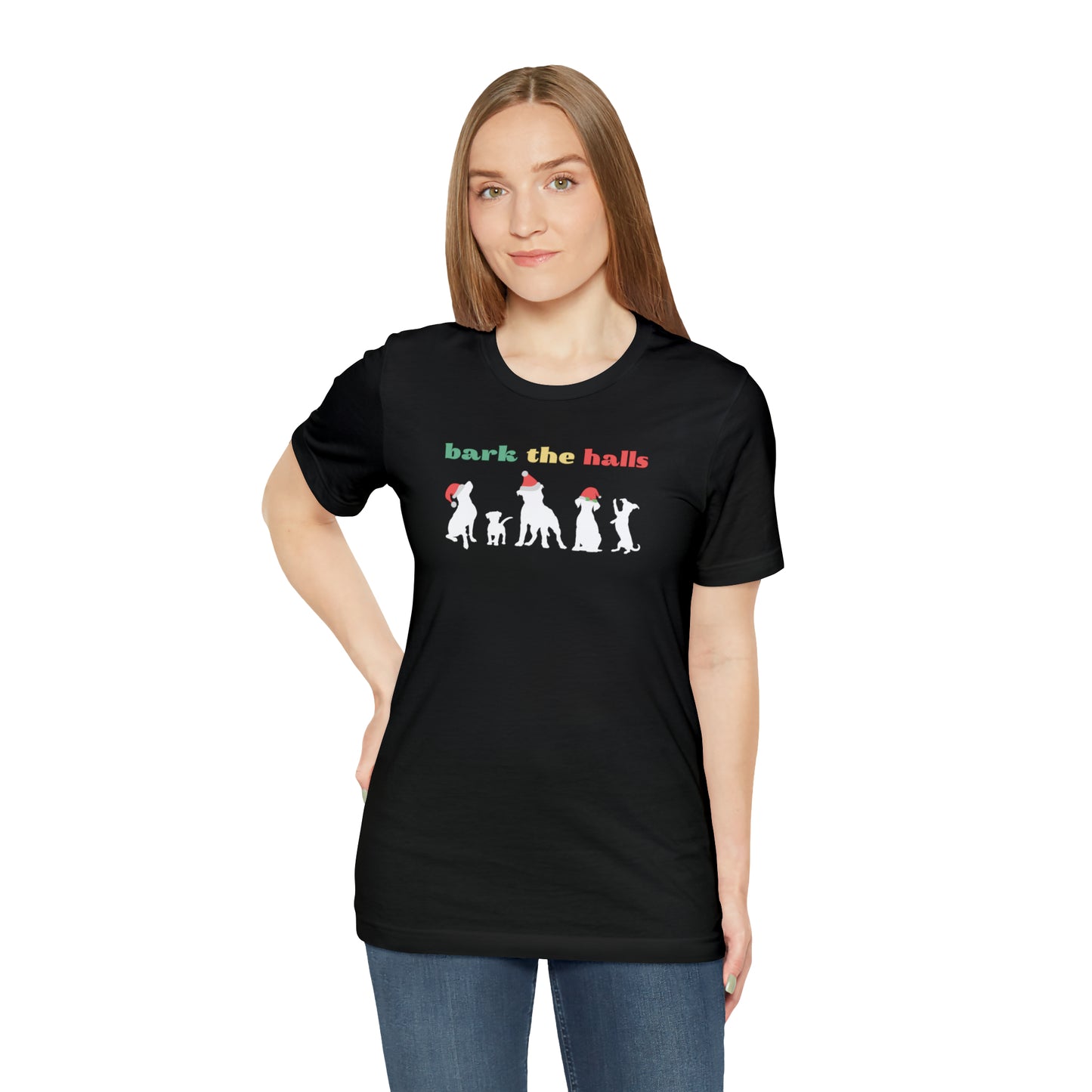 Dog Lover T-shirt Christmas Bark the Halls Women & Men