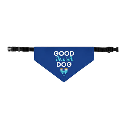 Good Jewish Dog Hanukkah Holiday Menorah Candle Pet Bandana Collar