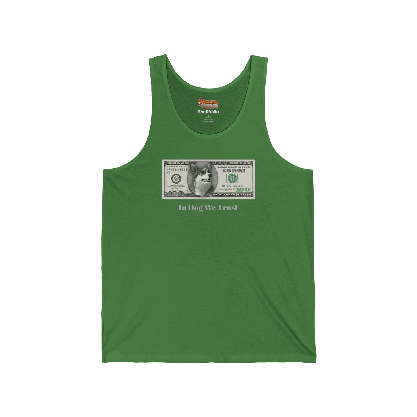 Corgi Tank Top Dog Money $100 Women & Men