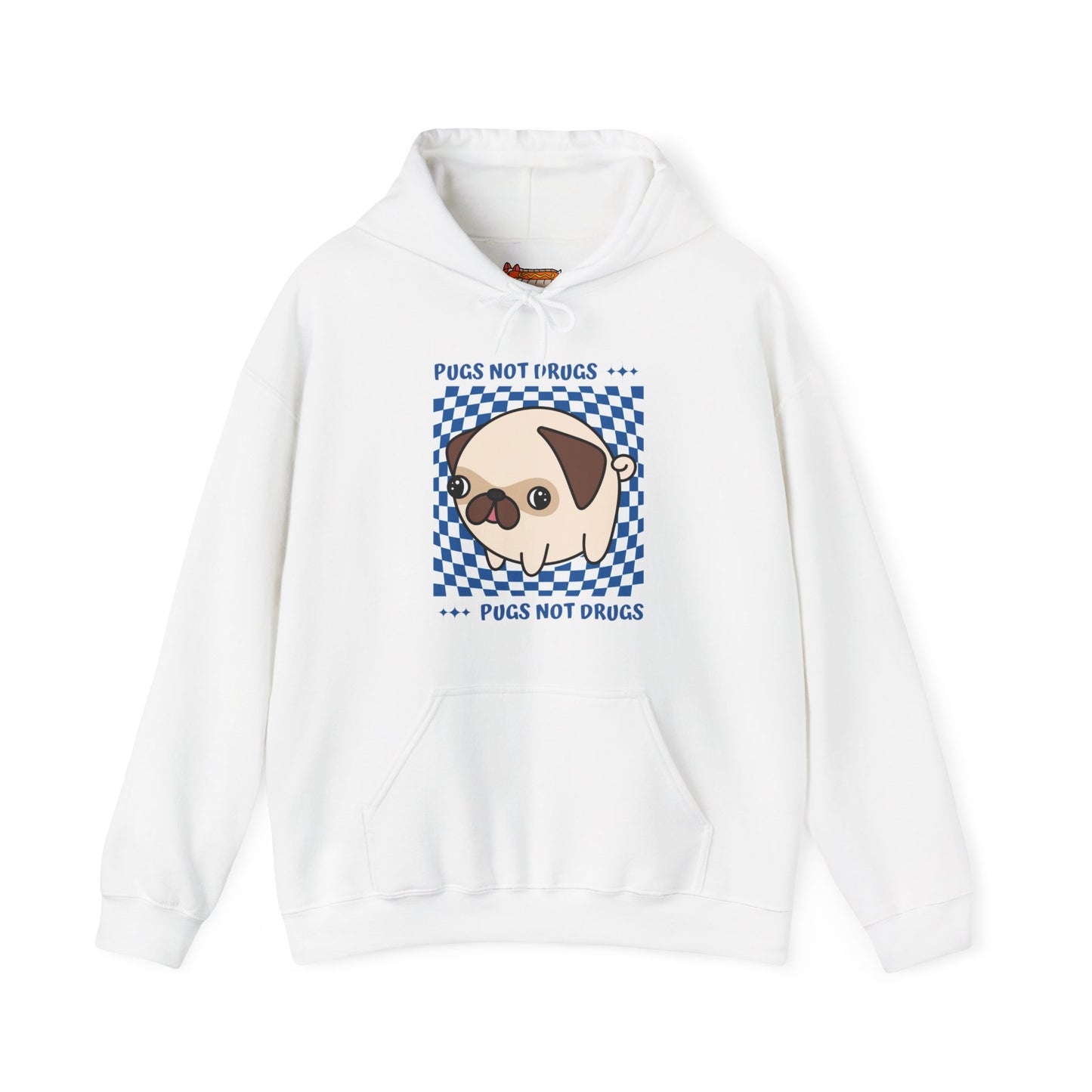 Pug Hoodie Pugs Not Drugs Women & Men