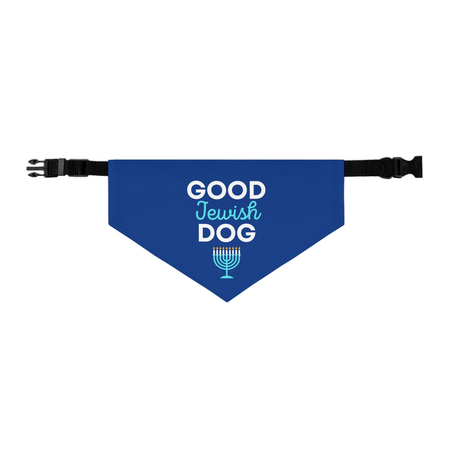 Good Jewish Dog Hanukkah Holiday Menorah Candle Pet Bandana Collar