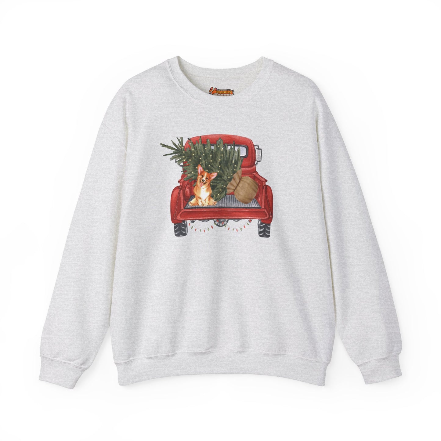 Corgi Sweatshirt Christmas Red Truck Women & Men