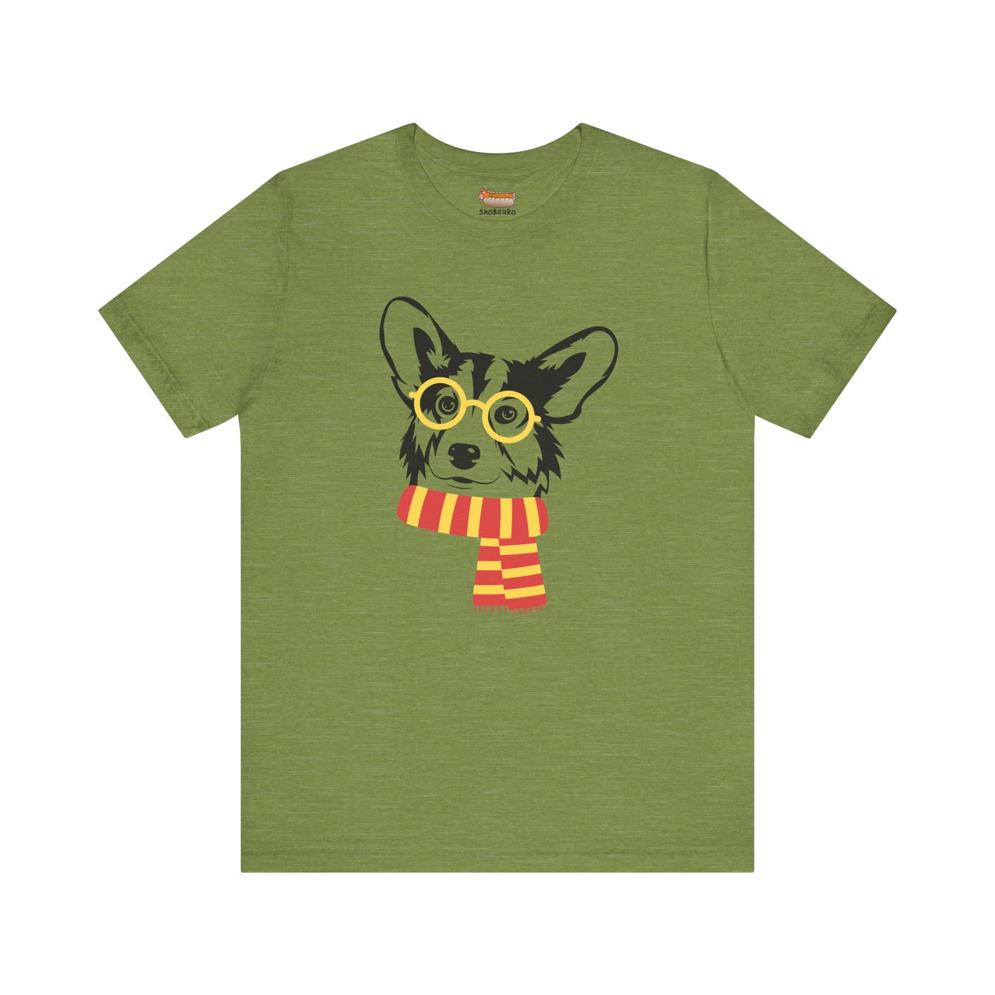 Corgi T-shirt Dog with Glasses and Scarf Women & Men