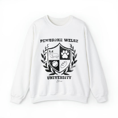 white Pembroke Welsh Corgi University College Academy dog lover pet gift men women sweatshirt