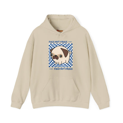 Pug Hoodie Pugs Not Drugs Women & Men