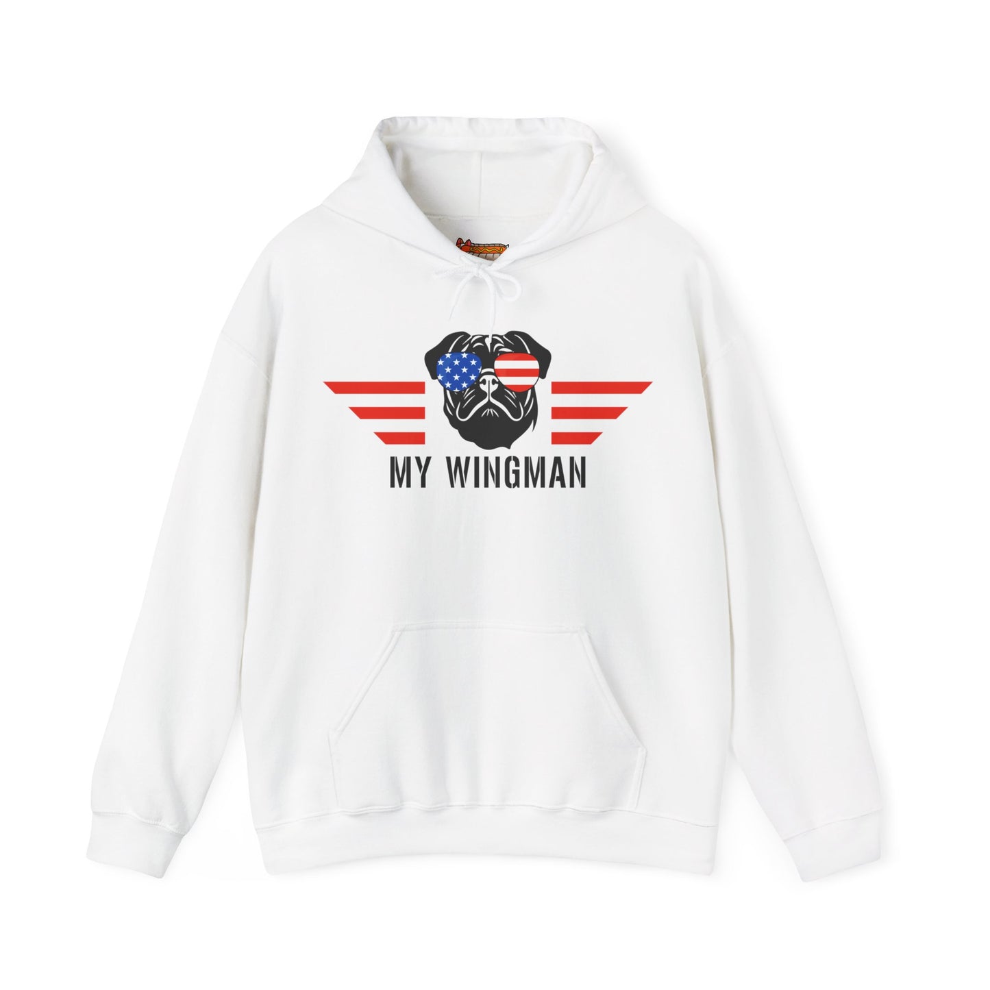 Pug Hoodie Wingman Top Gun 4th of July Women & Men