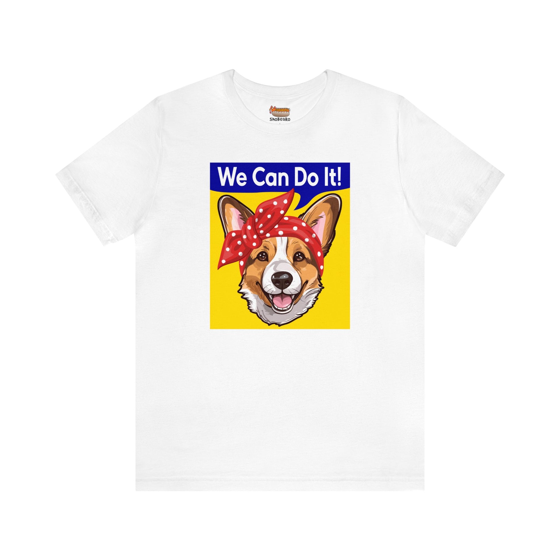 white corgi t-shirt rosie the riveter women's rights shirt gift for her dog lover