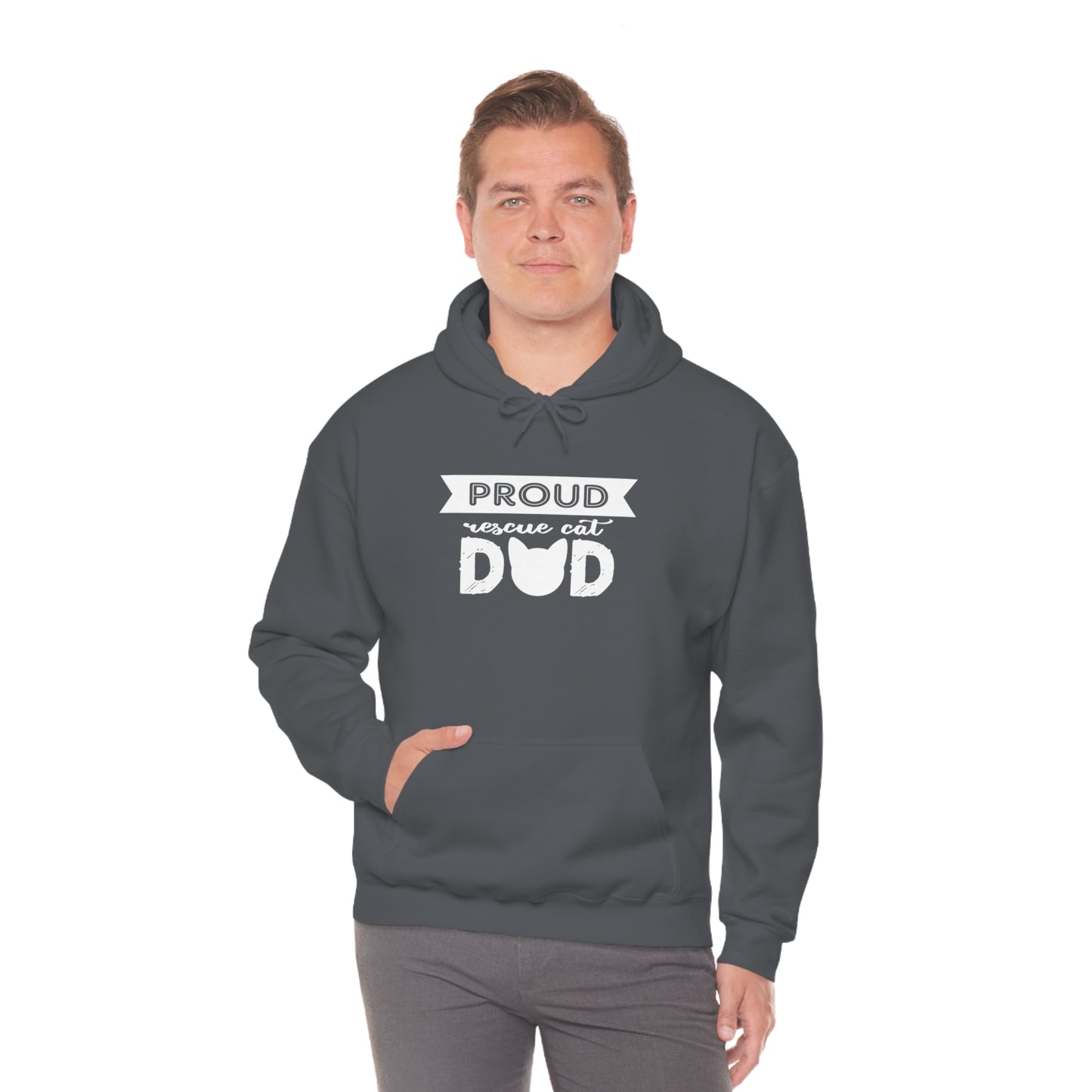 Rescue Cat Hoodie Proud Dad Men