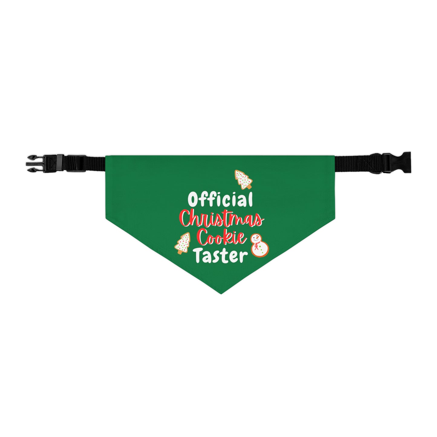 Official Christmas Cookie Taster Dog & Cat Festive Holiday Pet Bandana Collar