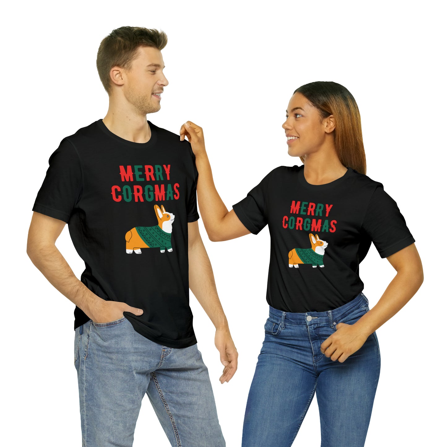 Corgi T-shirt Merry Corgmas Women & Men