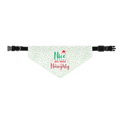 Nice or Naughty Dog & Cat Christmas Holiday Season Pet Bandana Collar