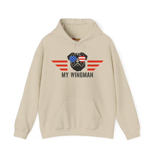 Pug Hoodie Wingman Top Gun 4th of July Women & Men