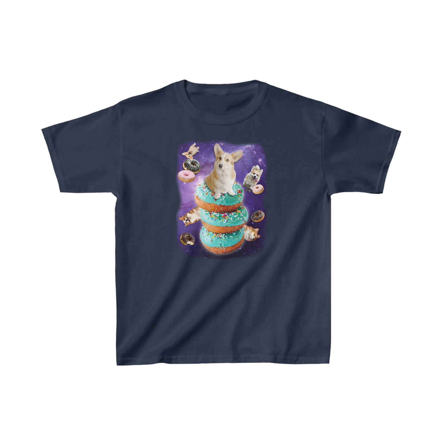 Corgi T-shirt Donut Space Galaxy Kids