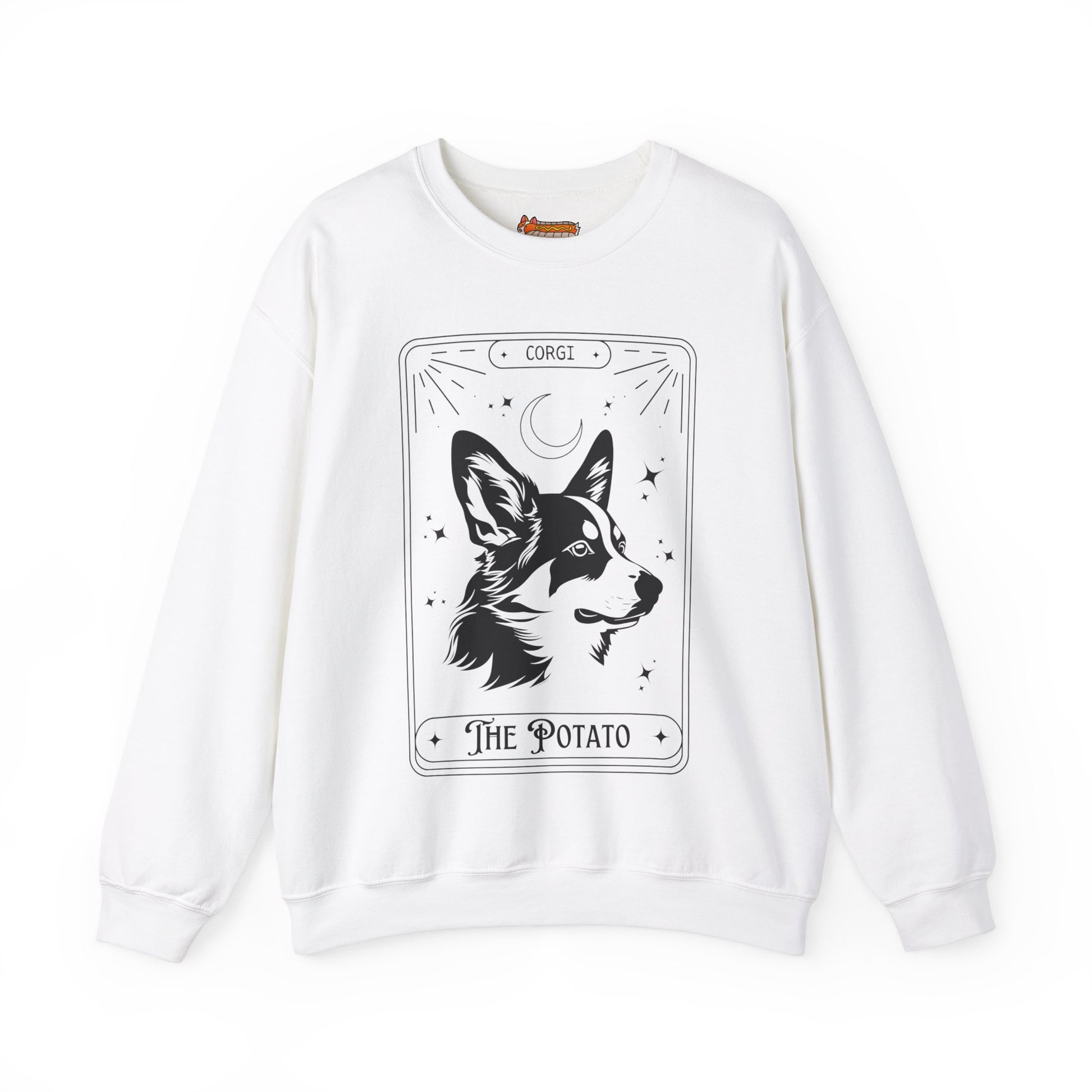 white corgi sweatshirt tarot card potato women men shirt