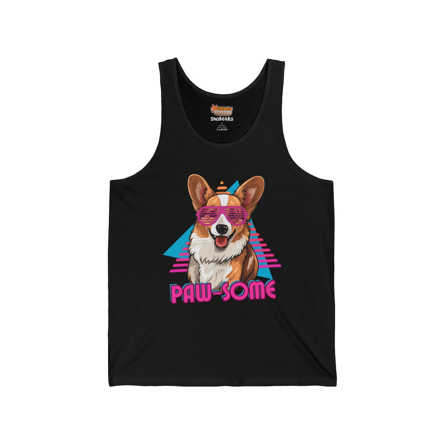 Corgi Tank Top 80's PAW-some Women & Men