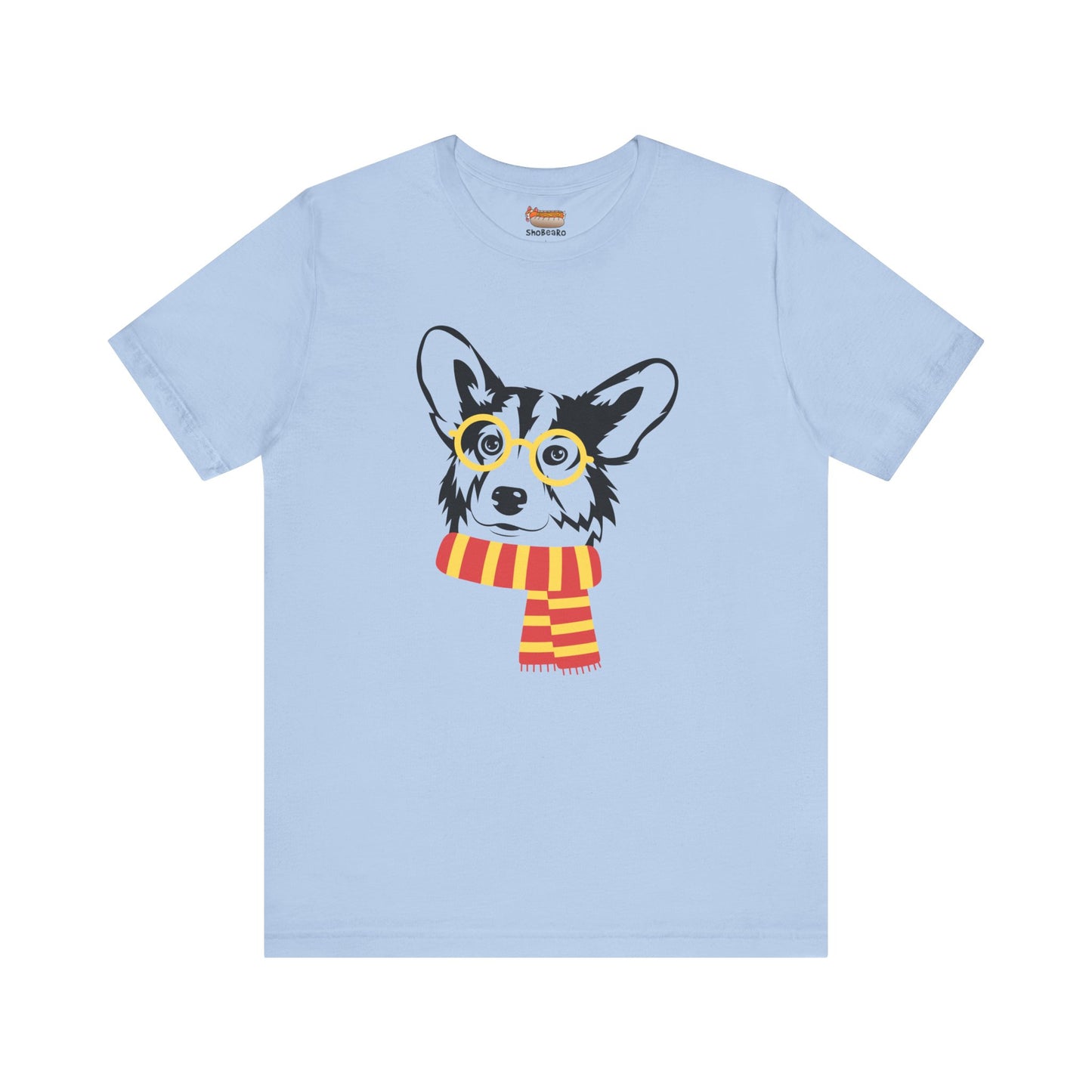 Corgi T-shirt Dog with Glasses and Scarf Women & Men