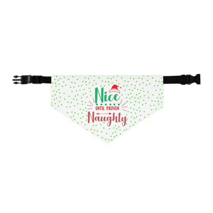 Nice or Naughty Dog & Cat Christmas Holiday Season Pet Bandana Collar