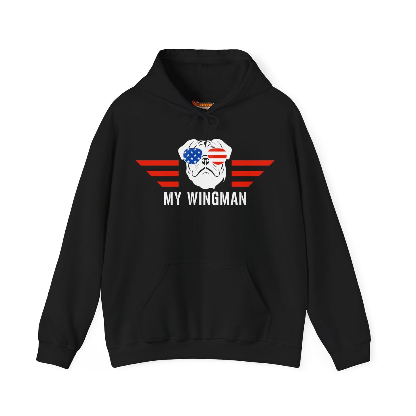 Pug Hoodie Wingman Top Gun 4th of July Women & Men