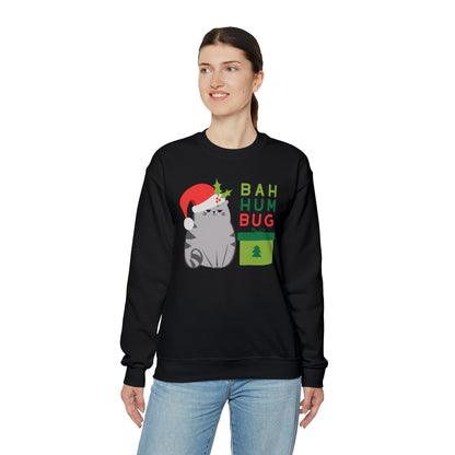 Cat Sweatshirt Bah Hum Bug Women & Men