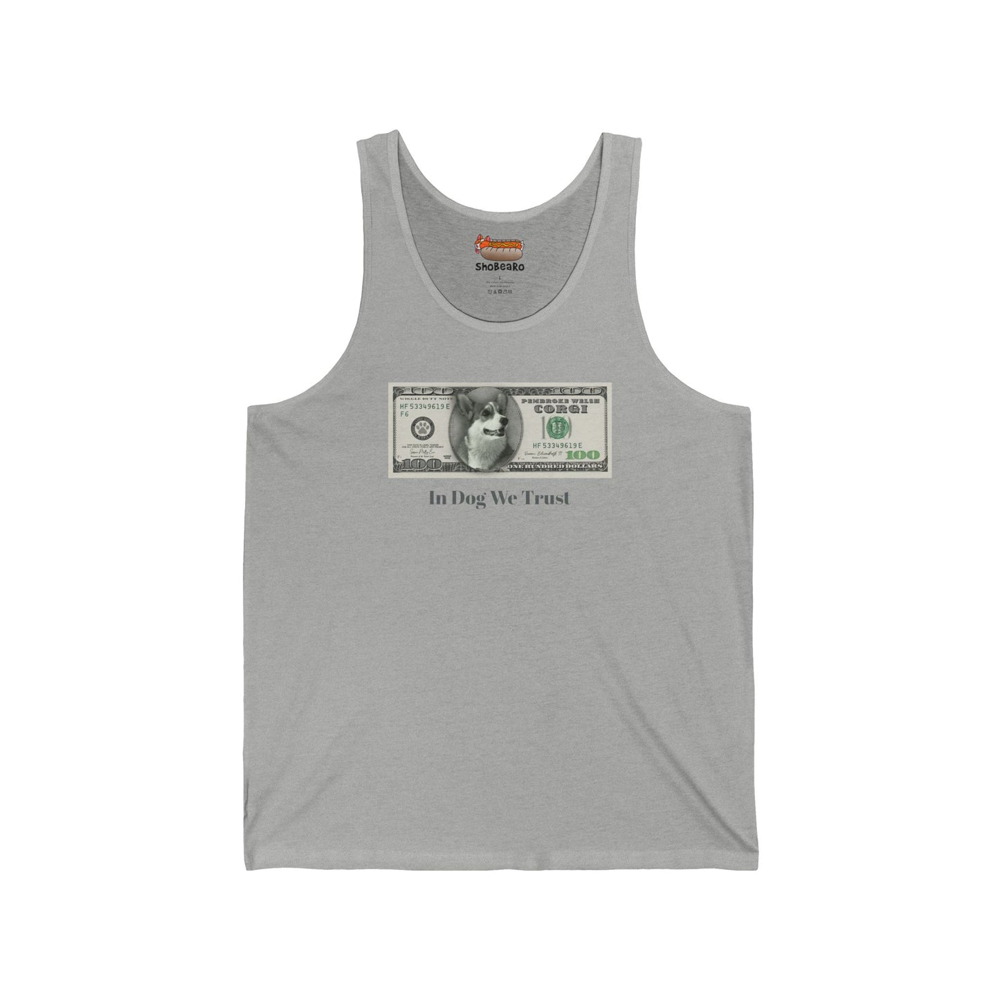 Corgi Tank Top Dog Money $100 Women & Men