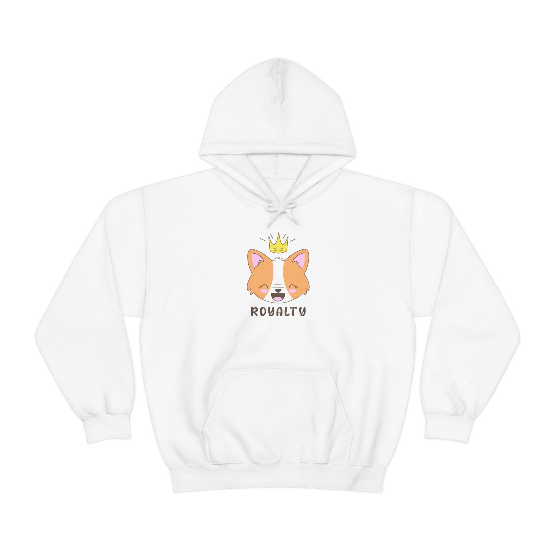 white Corgi Royalty Queen adult unisex hoodie clothing