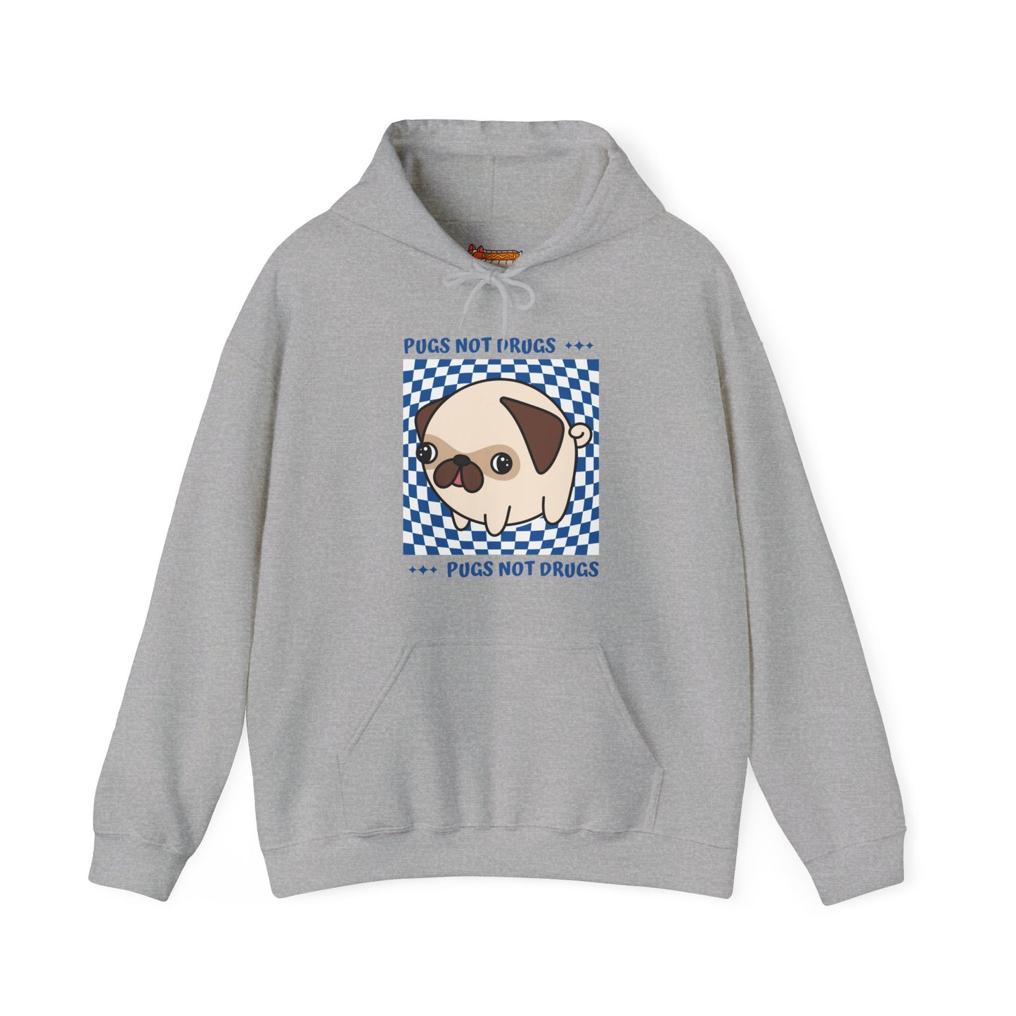 Pug Hoodie Pugs Not Drugs Women & Men