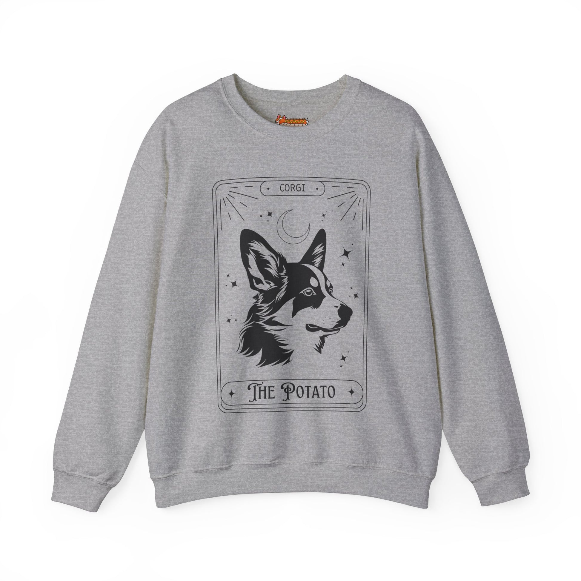 Gray corgi sweatshirt tarot card potato women men shirt