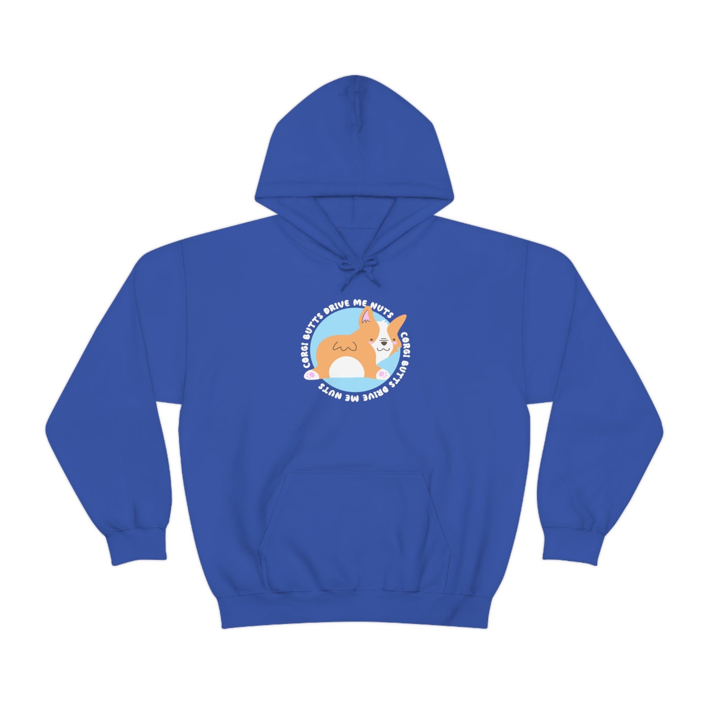 blue corgi butts drive me nuts adult unisex hoodie clothing