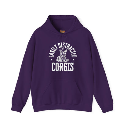 purple violet corgi hoodie easily distracted women men sweatshirt shirt