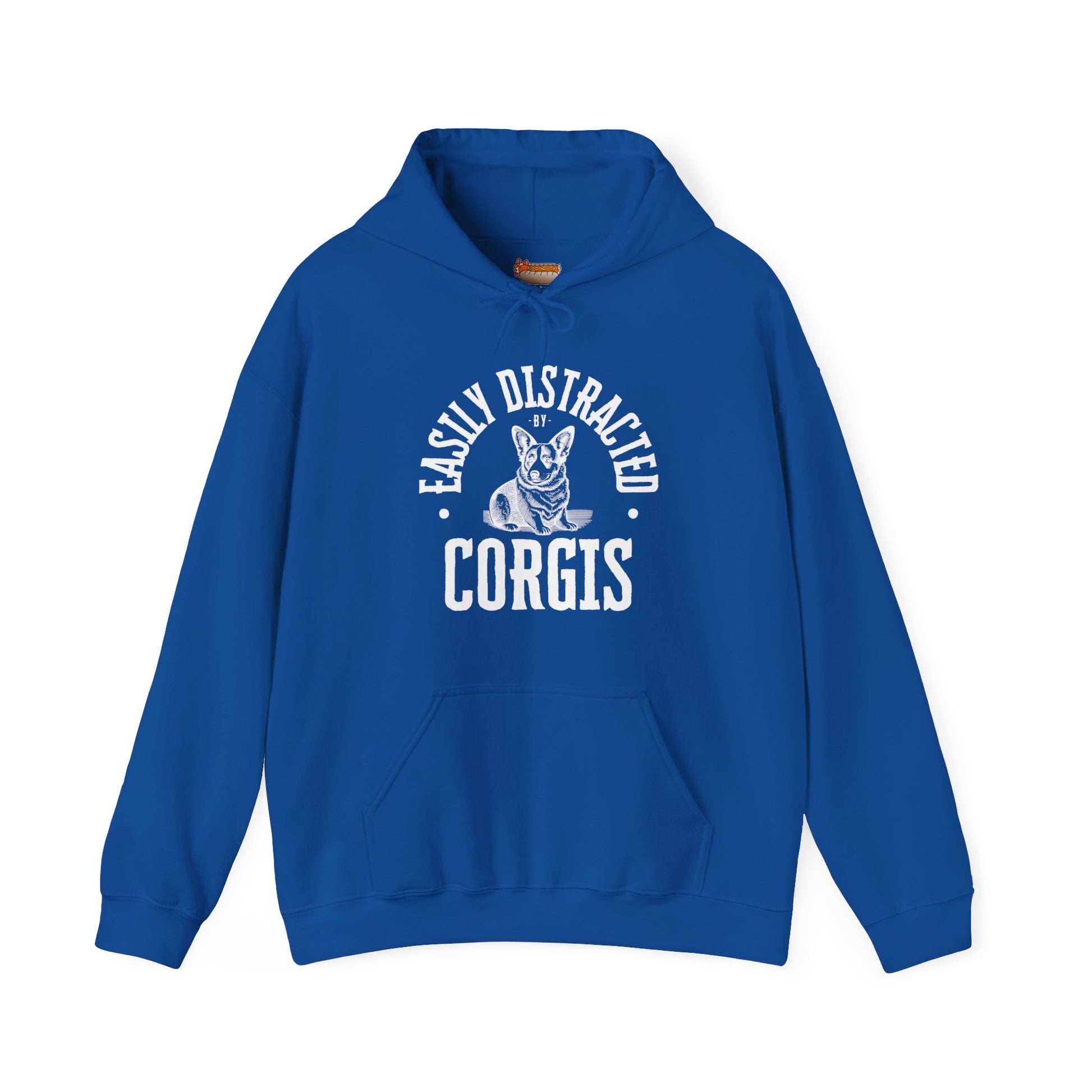 blue royal corgi hoodie easily distracted women men sweatshirt shirt