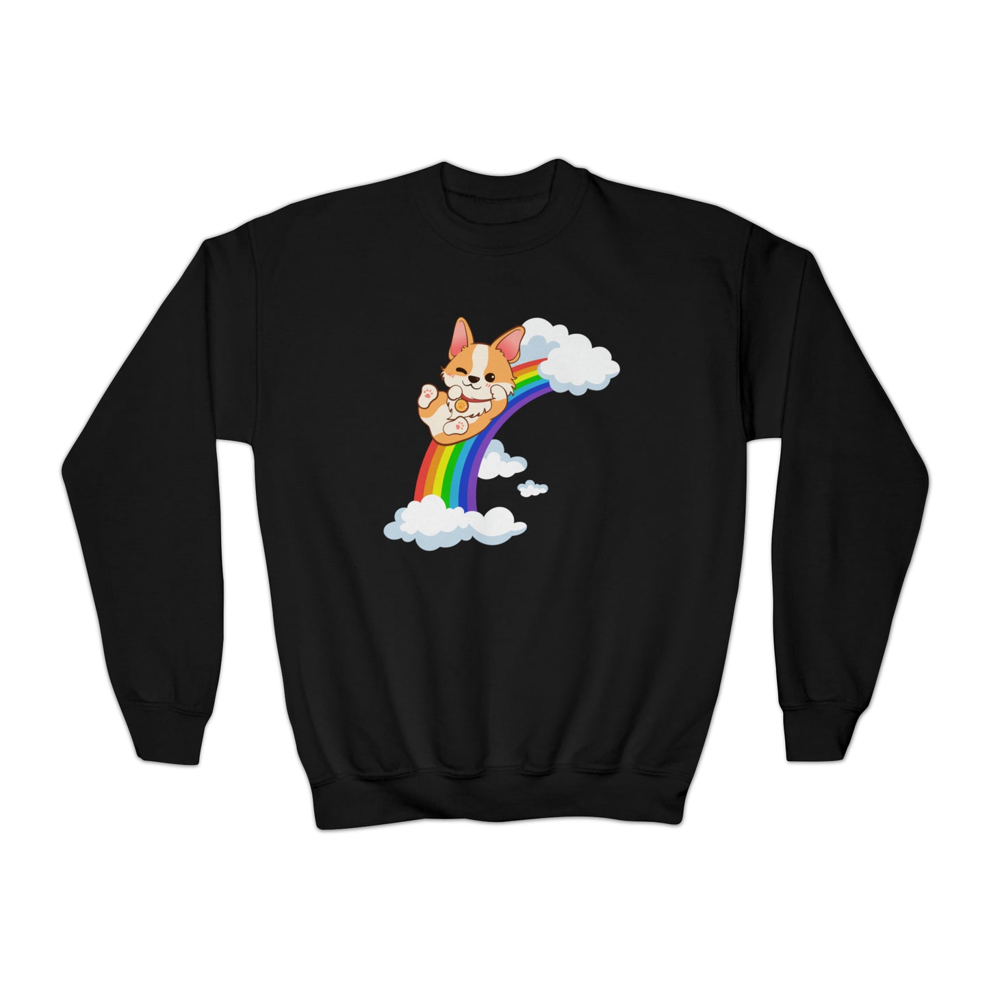 Corgi Sweatshirt Rainbow Kids