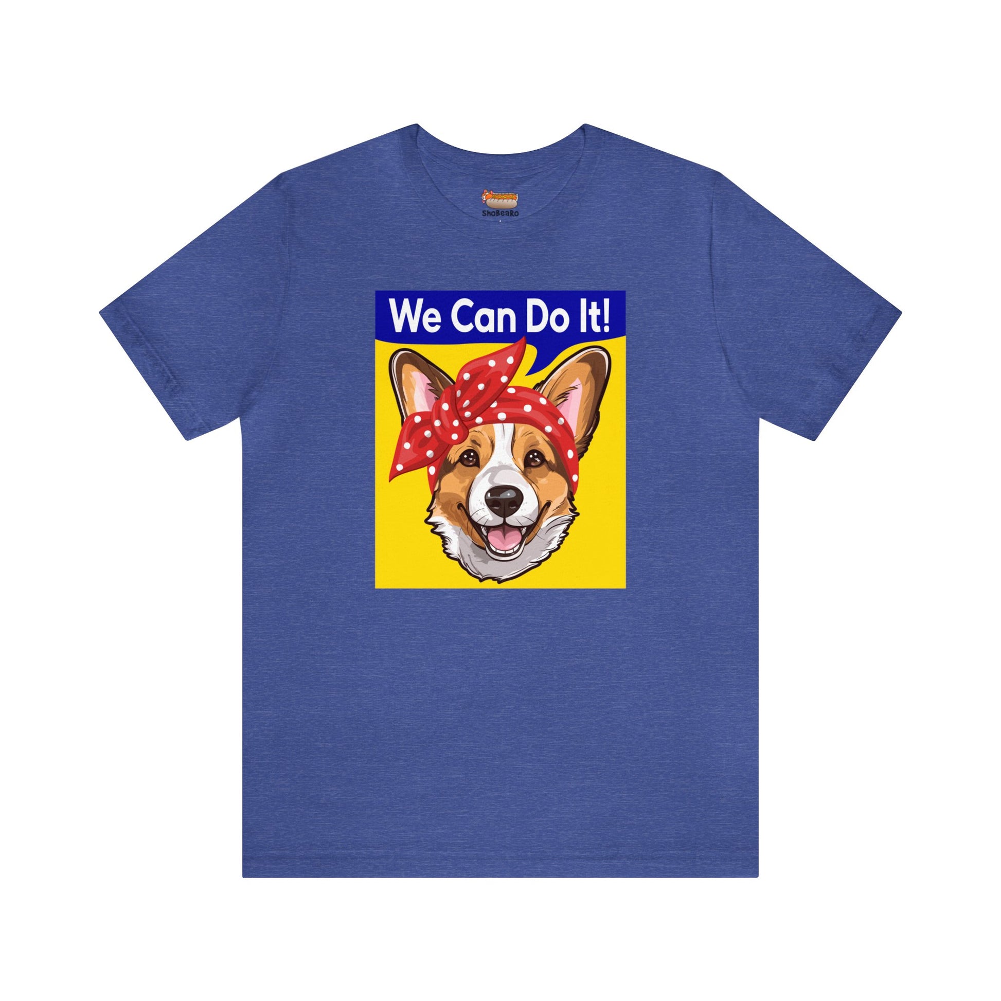 blue corgi t-shirt rosie the riveter women's rights shirt gift for her dog lover