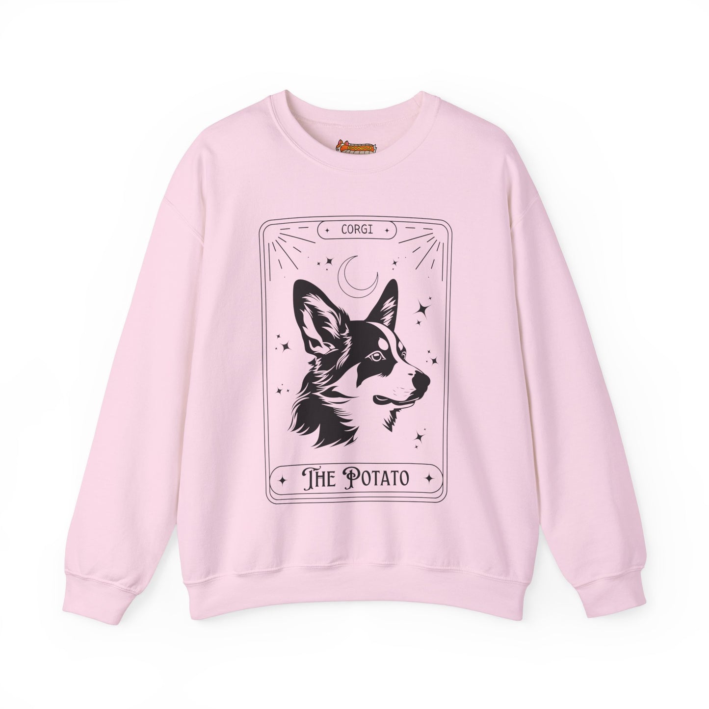 Pink corgi sweatshirt tarot card potato women men shirt