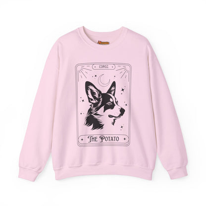 Pink corgi sweatshirt tarot card potato women men shirt