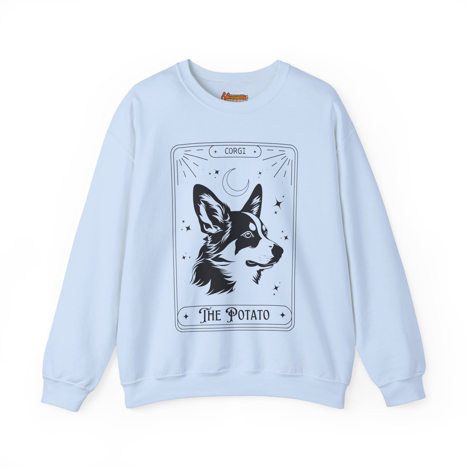 blue sky baby corgi sweatshirt tarot card potato women men shirt