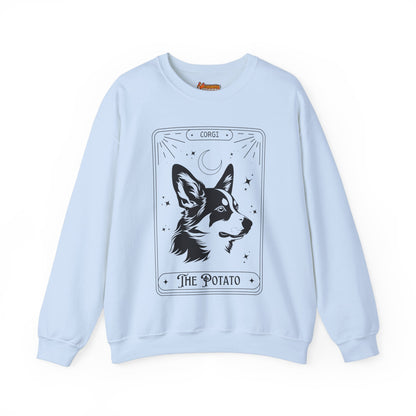 blue sky baby corgi sweatshirt tarot card potato women men shirt