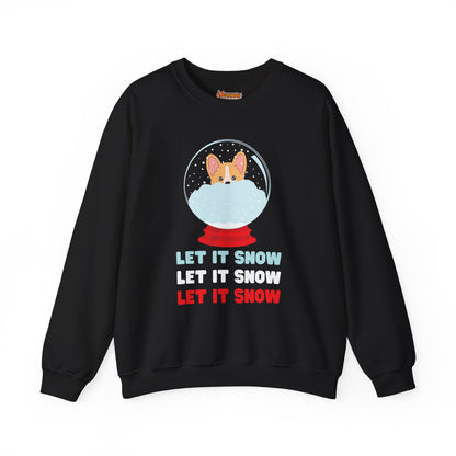 Corgi Sweatshirt Let It Snow Holiday Women & Men