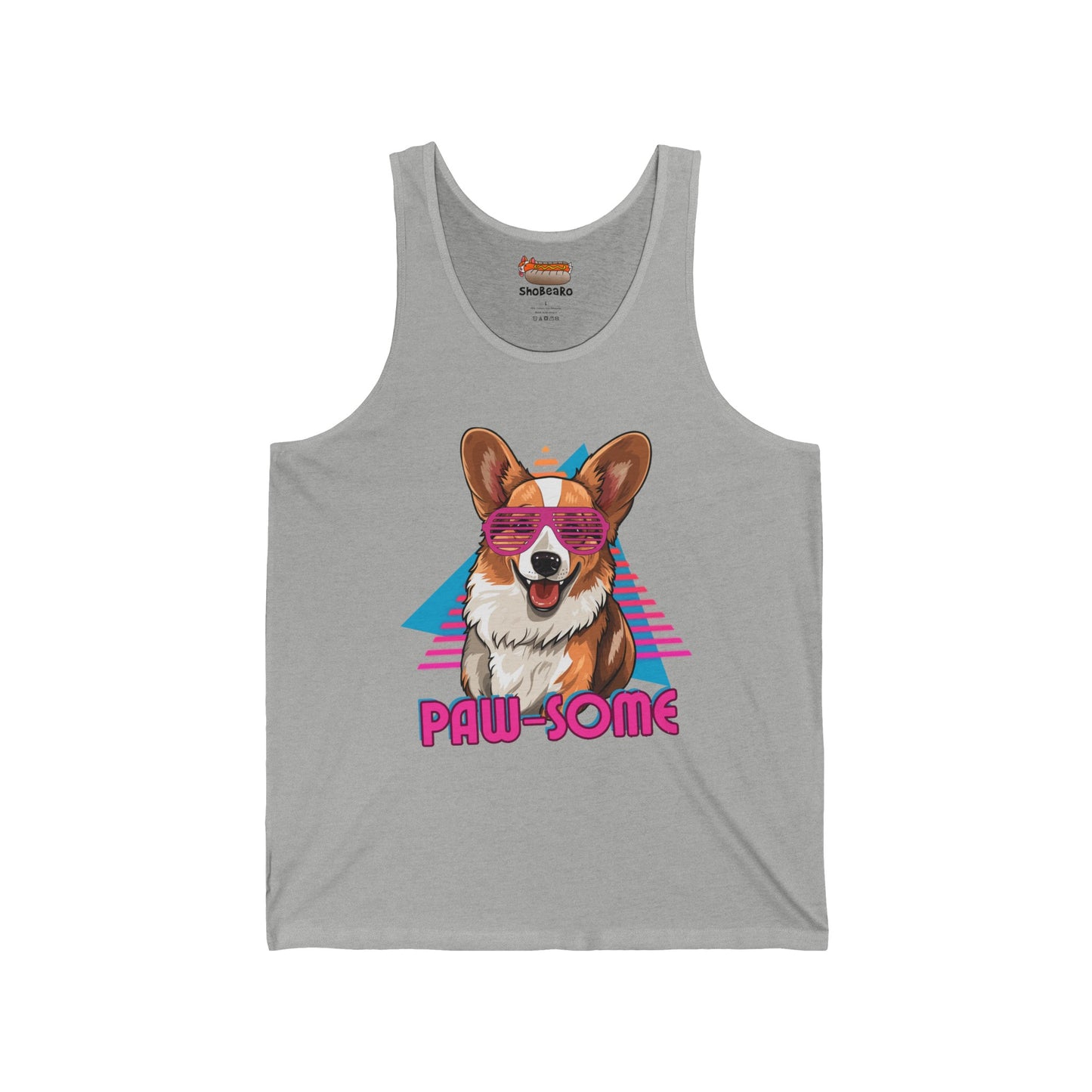 Corgi Tank Top 80's PAW-some Women & Men