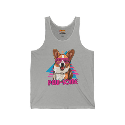 Corgi Tank Top 80's PAW-some Women & Men