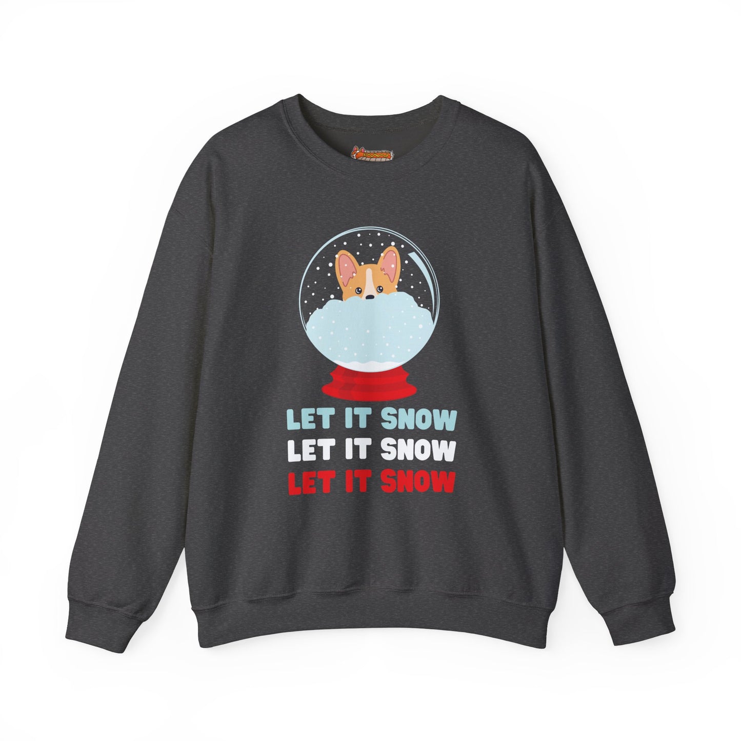 Corgi Sweatshirt Let It Snow Holiday Women & Men