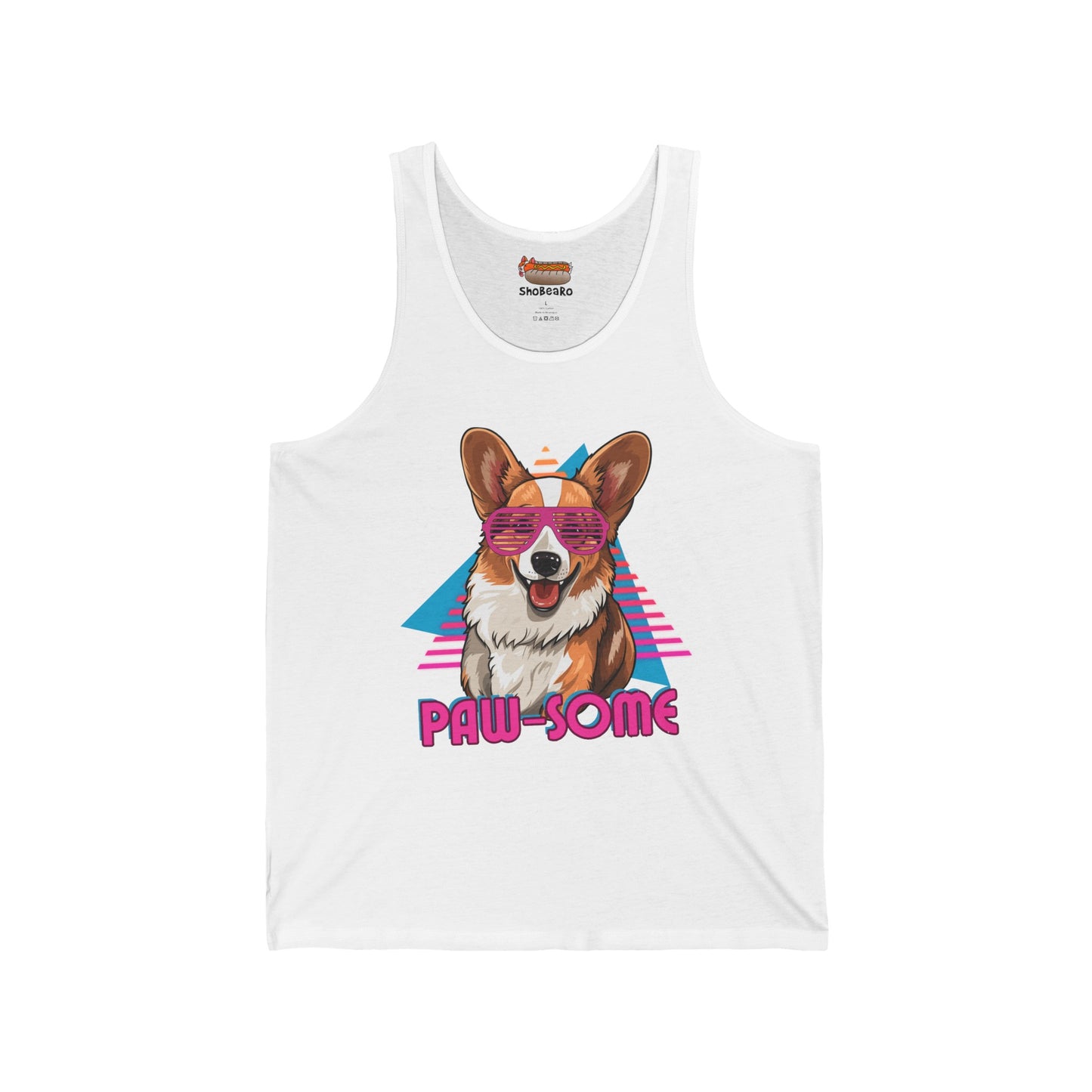 Corgi Tank Top 80's PAW-some Women & Men