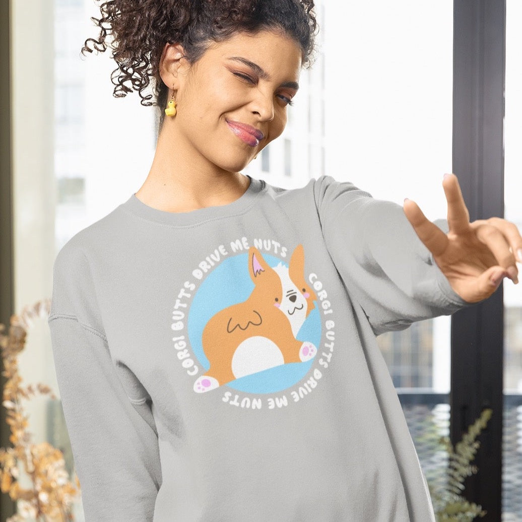 corgi butts drive me nuts adult unisex sweatshirt clothing