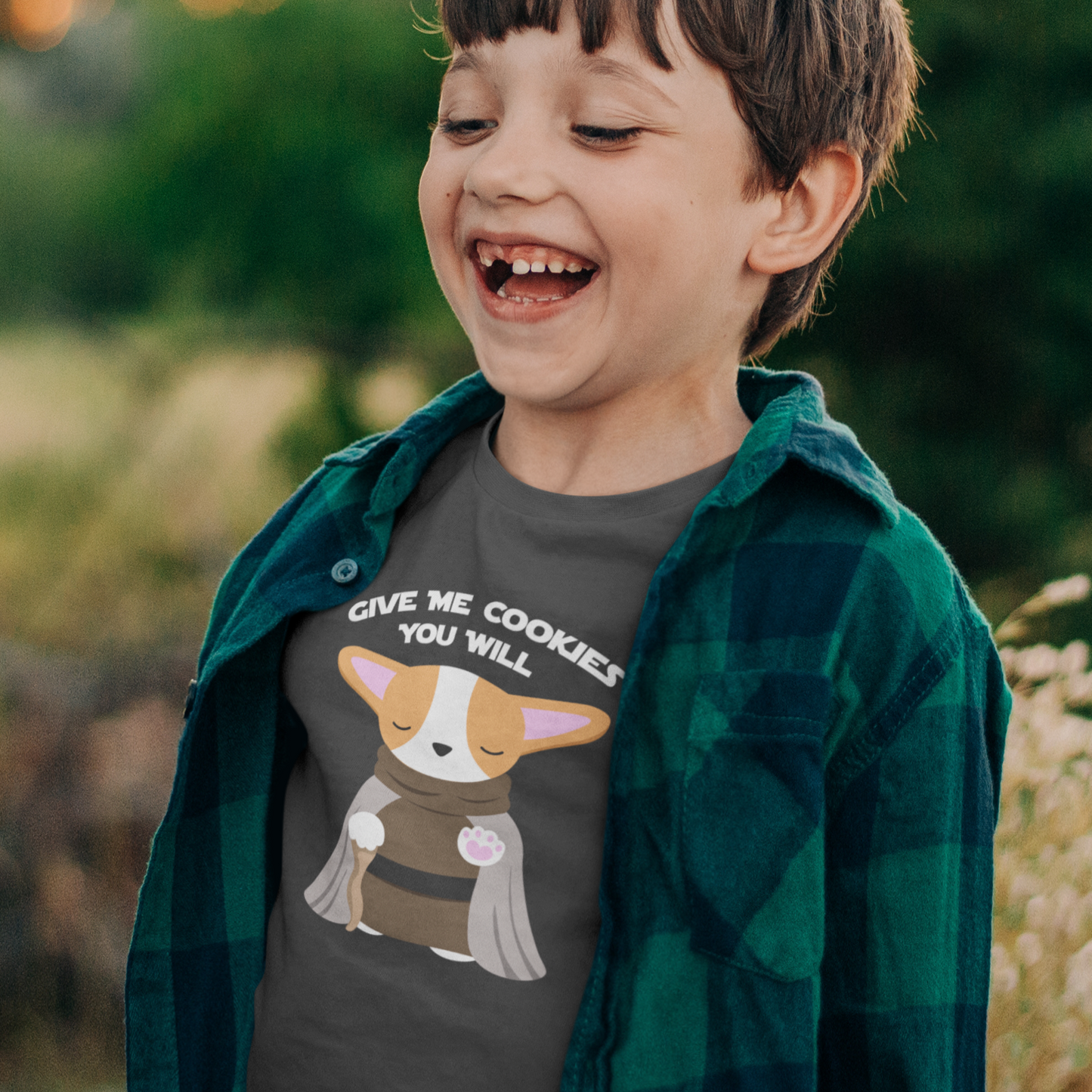 corgi Star Wars yoda t-shirt kids Childs shirt